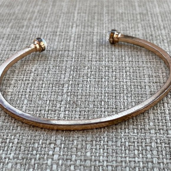 Kendra Scott Bracelet Antique Thin Cuff Wrist Band Bangle Gold Tone Jewelry - Picture 8 of 10